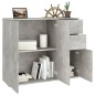 vidaXL Aparador de madera contrachapada gris hormigón 91x29,5x75 cm