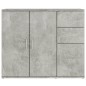vidaXL Aparador de madera contrachapada gris hormigón 91x29,5x75 cm