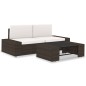 vidaXL Juego de muebles de jardín 3 piezas ratán sintético marrón vidaXL Juego de muebles de jardín 3 piezas ratán sintético marrón