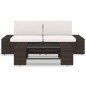 vidaXL Juego de muebles de jardín 3 piezas ratán sintético marrón vidaXL Juego de muebles de jardín 3 piezas ratán sintético marrón