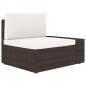 vidaXL Juego de muebles de jardín 3 piezas ratán sintético marrón vidaXL Juego de muebles de jardín 3 piezas ratán sintético marrón