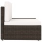 vidaXL Juego de muebles de jardín 3 piezas ratán sintético marrón vidaXL Juego de muebles de jardín 3 piezas ratán sintético marrón