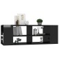 vidaXL Mueble pared TV madera contrachapada negro brillo 102x35x35 cm vidaXL Mueble pared TV madera contrachapada negro brillo 102x35x35 cm
