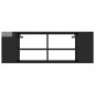 vidaXL Mueble pared TV madera contrachapada negro brillo 102x35x35 cm vidaXL Mueble pared TV madera contrachapada negro brillo 102x35x35 cm