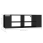 vidaXL Mueble pared TV madera contrachapada negro brillo 102x35x35 cm vidaXL Mueble pared TV madera contrachapada negro brillo 102x35x35 cm