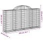 vidaXL Cesta gaviones forma arco hierro galvanizado 200x30x100/120 cm vidaXL Cesta gaviones forma arco hierro galvanizado 200x30x100/120 cm