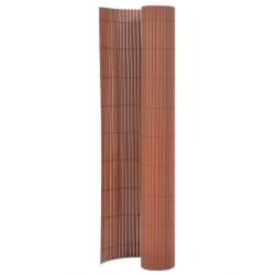 vidaXL Valla de jardín de doble cara marrón 110x300 cm 
