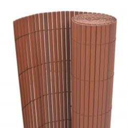 vidaXL Valla de jardín de doble cara marrón 110x300 cm 