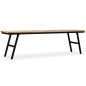 vidaXL Banco de madera de teca reciclada y acero 160x35x45 cm vidaXL Banco de madera de teca reciclada y acero 160x35x45 cm