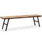 vidaXL Banco de madera de teca reciclada y acero 160x35x45 cm vidaXL Banco de madera de teca reciclada y acero 160x35x45 cm