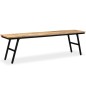 vidaXL Banco de madera de teca reciclada y acero 160x35x45 cm vidaXL Banco de madera de teca reciclada y acero 160x35x45 cm