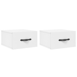 vidaXL Mesitas de noche de pared 2 uds blanco 35x35x20 cm