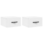vidaXL Mesitas de noche de pared 2 uds blanco 35x35x20 cm