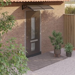 vidaXL Marquesina de puerta policarbonato negro 150x80 cm