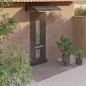vidaXL Marquesina de puerta policarbonato negro 150x80 cm