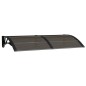 vidaXL Marquesina de puerta policarbonato negro 150x80 cm