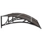 vidaXL Marquesina de puerta policarbonato negro 150x80 cm