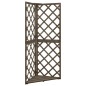 vidaXL Enrejado de esquina madera maciza de abeto gris 50x50x145 cm vidaXL Enrejado de esquina madera maciza de abeto gris 50x50x145 cm