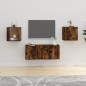 vidaXL Muebles para TV de pared 2 uds roble ahumado 40x34,5x40 cm vidaXL Muebles para TV de pared 2 uds roble ahumado 40x34,5x40 cm