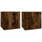 vidaXL Muebles para TV de pared 2 uds roble ahumado 40x34,5x40 cm vidaXL Muebles para TV de pared 2 uds roble ahumado 40x34,5x40 cm