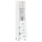 vidaXL Aparador alto madera contrachapada blanco 34,5x34x180 cm vidaXL Aparador alto madera contrachapada blanco 34,5x34x180 cm