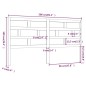 vidaXL Cabecero de cama madera maciza de pino 206x4x100 cm vidaXL Cabecero de cama madera maciza de pino 206x4x100 cm