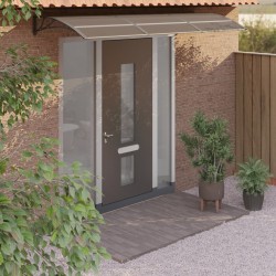 vidaXL Marquesina de puerta policarbonato negro 300x100 cm