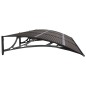 vidaXL Marquesina de puerta policarbonato negro 300x100 cm