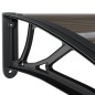 vidaXL Marquesina de puerta policarbonato negro 300x100 cm