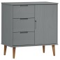 vidaXL Aparador MOLDE madera maciza de pino gris 76,5x40x80 cm vidaXL Aparador MOLDE madera maciza de pino gris 76,5x40x80 cm