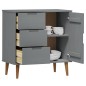 vidaXL Aparador MOLDE madera maciza de pino gris 76,5x40x80 cm vidaXL Aparador MOLDE madera maciza de pino gris 76,5x40x80 cm