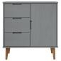 vidaXL Aparador MOLDE madera maciza de pino gris 76,5x40x80 cm vidaXL Aparador MOLDE madera maciza de pino gris 76,5x40x80 cm