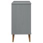 vidaXL Aparador MOLDE madera maciza de pino gris 76,5x40x80 cm vidaXL Aparador MOLDE madera maciza de pino gris 76,5x40x80 cm