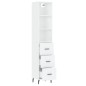 vidaXL Aparador alto madera contrachapada blanco 34,5x34x180 cm vidaXL Aparador alto madera contrachapada blanco 34,5x34x180 cm