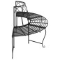 vidaXL Banco de jardín semicircular de acero negro 159 cm vidaXL Banco de jardín semicircular de acero negro 159 cm