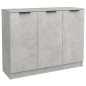 vidaXL Aparador de madera contrachapada gris hormigón 90,5x30x70 cm vidaXL Aparador de madera contrachapada gris hormigón 90,5x30x70 cm