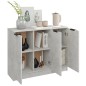 vidaXL Aparador de madera contrachapada gris hormigón 90,5x30x70 cm vidaXL Aparador de madera contrachapada gris hormigón 90,5x30x70 cm