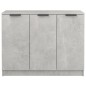 vidaXL Aparador de madera contrachapada gris hormigón 90,5x30x70 cm vidaXL Aparador de madera contrachapada gris hormigón 90,5x30x70 cm