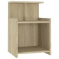 vidaXL Mesita de noche madera contrachapada roble Sonoma 40x35x60 cm vidaXL Mesita de noche madera contrachapada roble Sonoma 40x35x60 cm