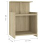vidaXL Mesita de noche madera contrachapada roble Sonoma 40x35x60 cm vidaXL Mesita de noche madera contrachapada roble Sonoma 40x35x60 cm