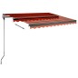 vidaXL Toldo de pie retráctil manual naranja y marrón 350x250 cm vidaXL Toldo de pie retráctil manual naranja y marrón 350x250 cm