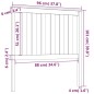vidaXL Cabecero de cama madera maciza de pino negro 96x6x101 cm vidaXL Cabecero de cama madera maciza de pino negro 96x6x101 cm