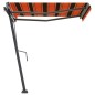 vidaXL Toldo de pie retráctil manual naranja y marrón 350x250 cm vidaXL Toldo de pie retráctil manual naranja y marrón 350x250 cm