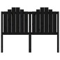 vidaXL Cabecero de cama madera maciza de pino negro 146x4x110 cm