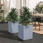 vidaXL Jardineras 2 unidades polipropileno gris claro 30x30x37 cm vidaXL Jardineras 2 unidades polipropileno gris claro 30x30x37 cm
