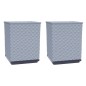 vidaXL Jardineras 2 unidades polipropileno gris claro 30x30x37 cm vidaXL Jardineras 2 unidades polipropileno gris claro 30x30x37 cm