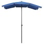 vidaXL Sombrilla de jardín con palo azul azure 200x130 cm vidaXL Sombrilla de jardín con palo azul azure 200x130 cm