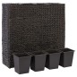 vidaXL Arriate con 4 macetas jacinto de agua negro vidaXL Arriate con 4 macetas jacinto de agua negro