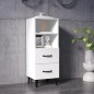 vidaXL Aparador de madera contrachapada blanco 34,5x34x90 cm vidaXL Aparador de madera contrachapada blanco 34,5x34x90 cm