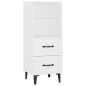 vidaXL Aparador de madera contrachapada blanco 34,5x34x90 cm vidaXL Aparador de madera contrachapada blanco 34,5x34x90 cm